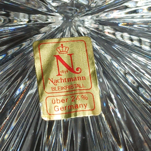 NACHTMANN Trinket Box HEART Shaped Crystal Jewelry Dish Vintage - Picture 4 of 6